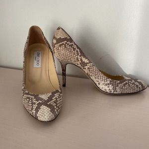 Jimmy Choo Snakeskin Pumps Size 38 / US 7.5